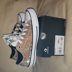 NWT Converse Authentic Gold Metallic Chuck Taylor Ox Sneaker Women's Size 7